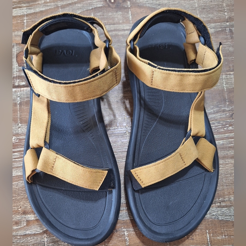Teva Sandals Mens Size 11 Brown‎ Material Straps Hiking, Outdoor Shoes